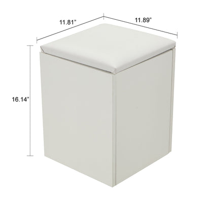 JOMEED Cushioned Seat Converts to Height Adjustable Table with Drawers, White - VMInnovations
