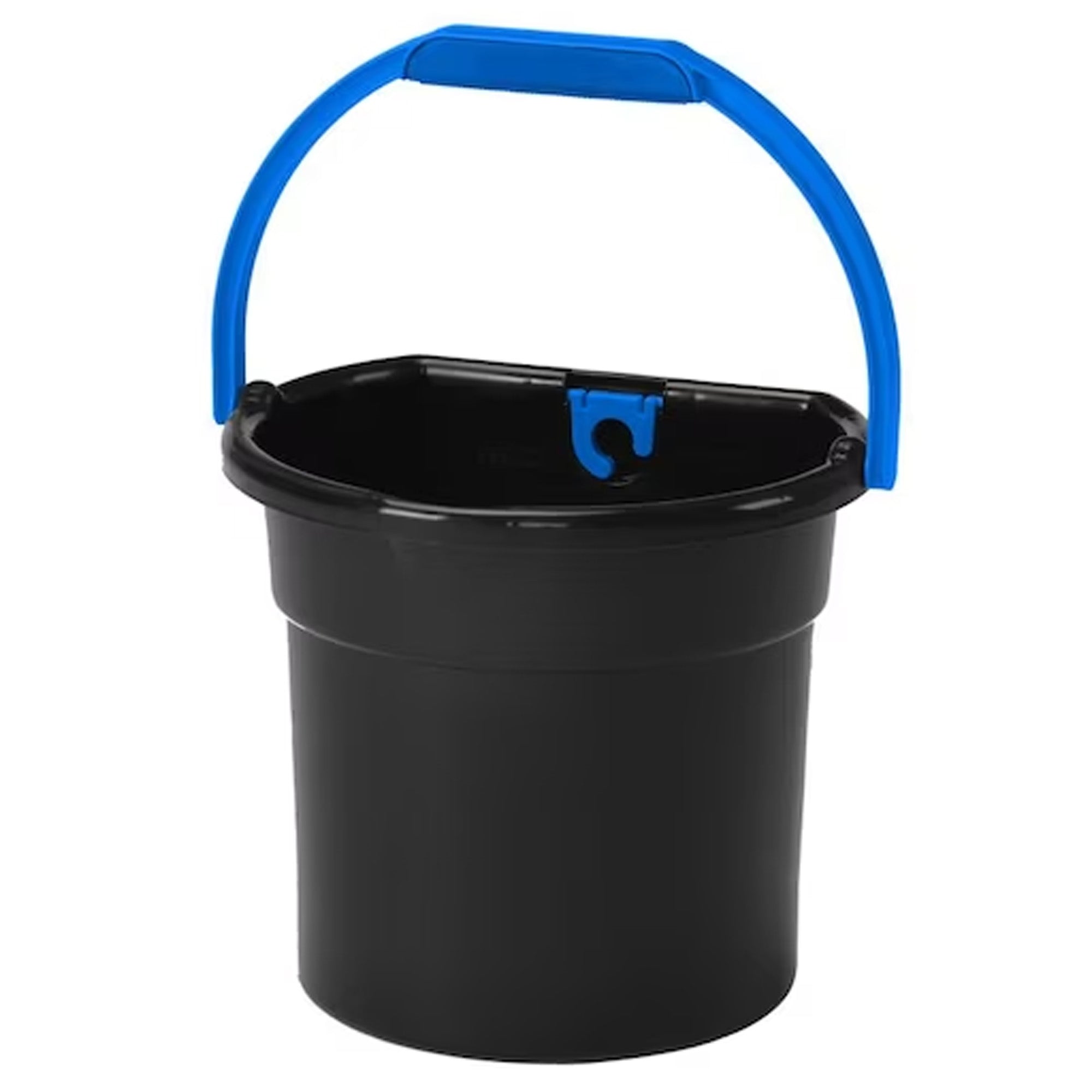 Gracious Living 5.8 Gallon Flat Back Indoor Outdoor Garden Water Bucket, Black