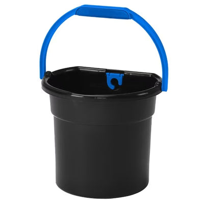 Gracious Living 5.8 Gallon Flat Back Indoor Outdoor Garden Water Bucket, Black