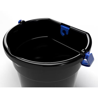 Gracious Living 5.8 Gallon Flat Back Indoor Outdoor Garden Water Bucket, Black