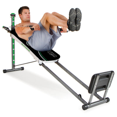 Total Gym Home Gym w/Ab Crunch, Tri Grip Shaper Bars, & Squat Stand (Used) - VMInnovations