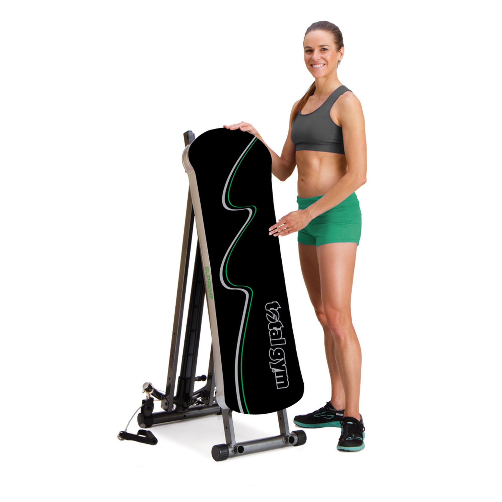 Total Gym Home Gym w/Ab Crunch, Tri Grip Shaper Bars, & Squat Stand (Open Box) - VMInnovations