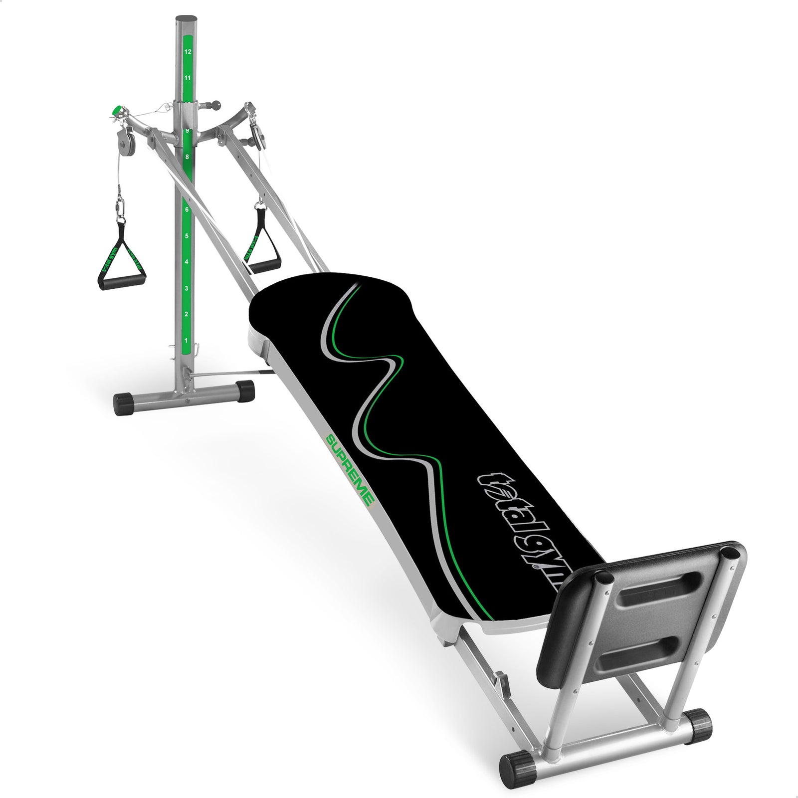 Total Gym Supreme Home Gym with Ab Crunch, Tri Grip Shaper Bars, and Squat Stand - VMInnovations