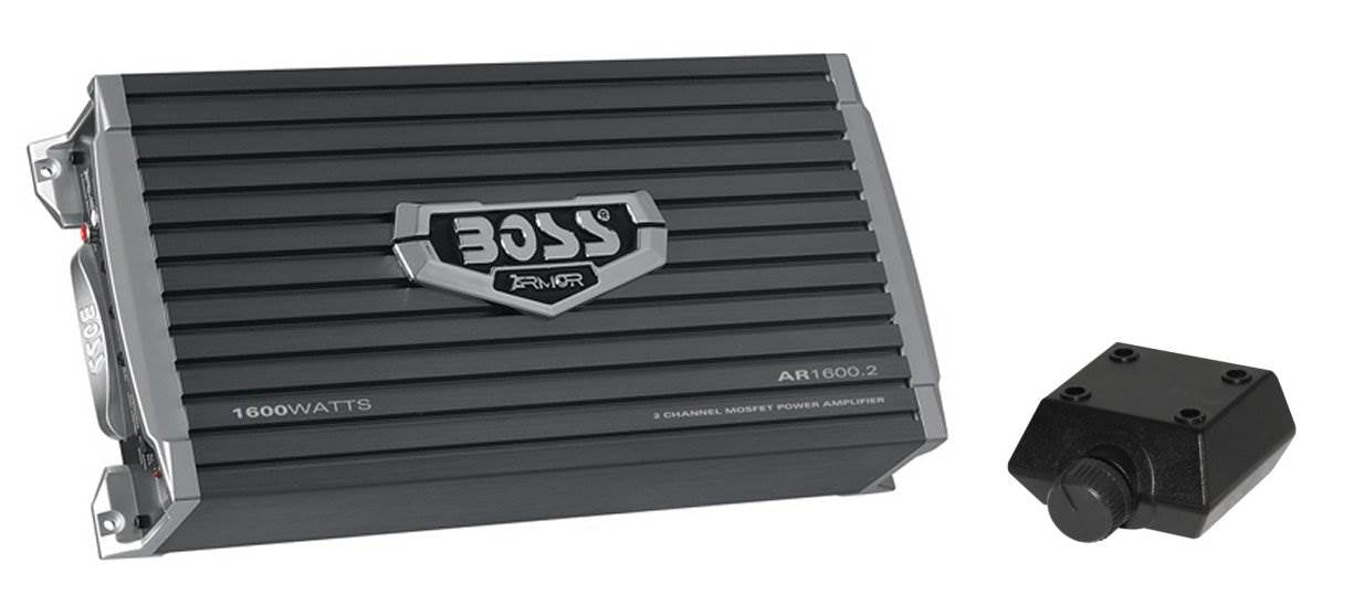 BOSS Audio AR1600.2 1600W 2-Channel Car Audio Amplifier Power Amp with Remote