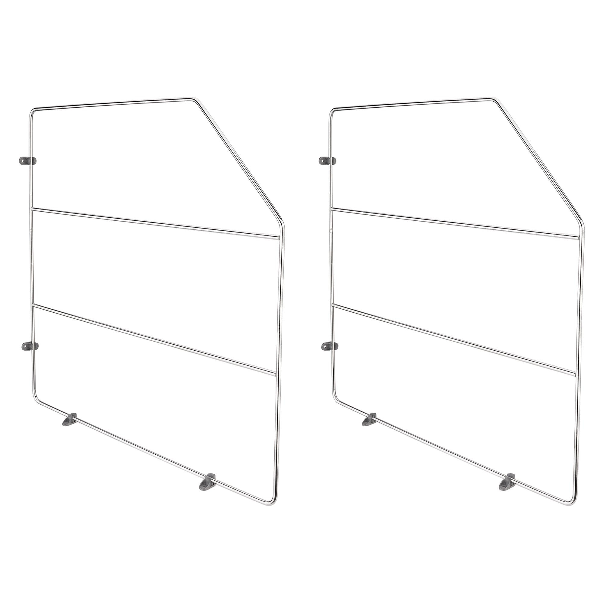 Rev-A-Shelf 18" Bakeware Sheet Tray Divider Kitchen Organizer, Chrome (2 Pack)