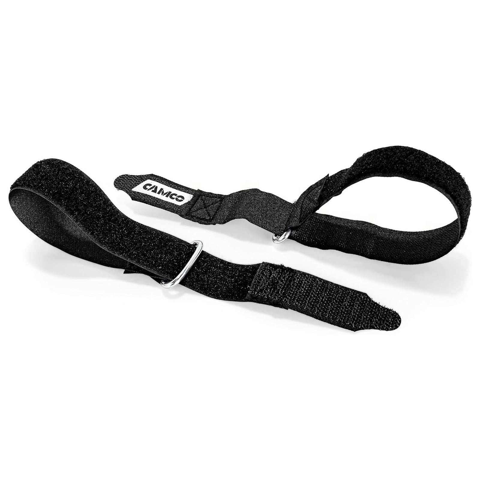 Camco 42503 Universal Fit 12 Inch Replacement Awning Strap Set with Metal D-Ring - VMInnovations