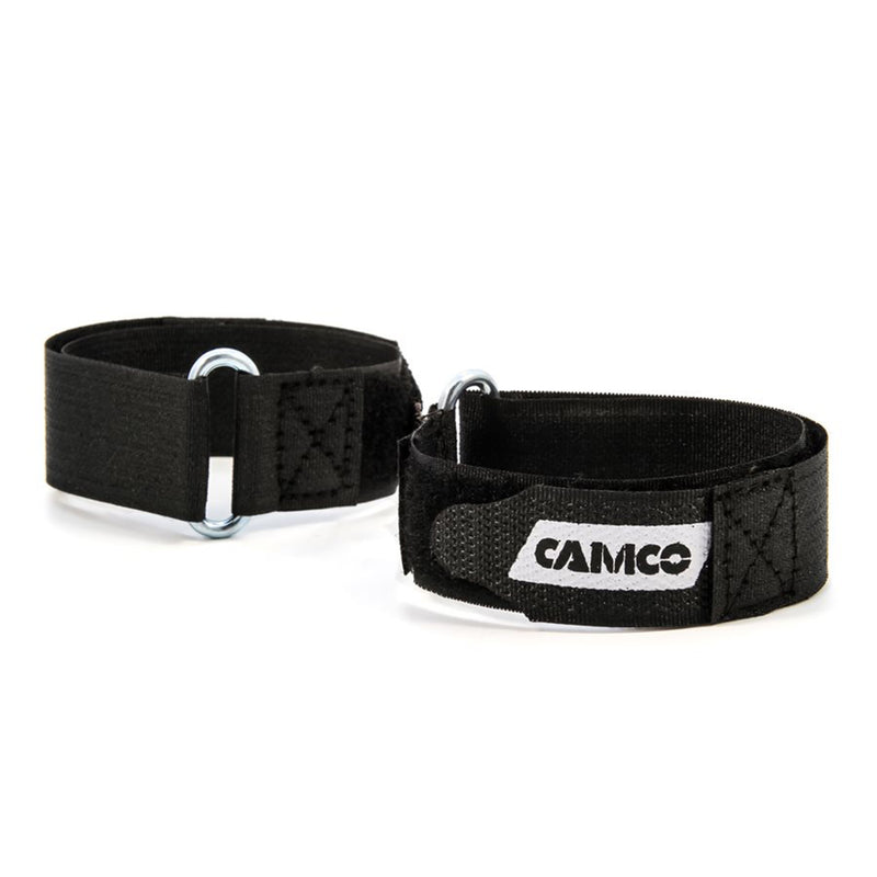 Camco 42503 Universal Fit 12 Inch Replacement Awning Strap Set with Metal D-Ring