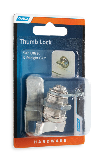 Camco Steel RV Thumb Operated Offset Cam Lock, Fits up to 5/8 Inches Thick(Used) - VMInnovations