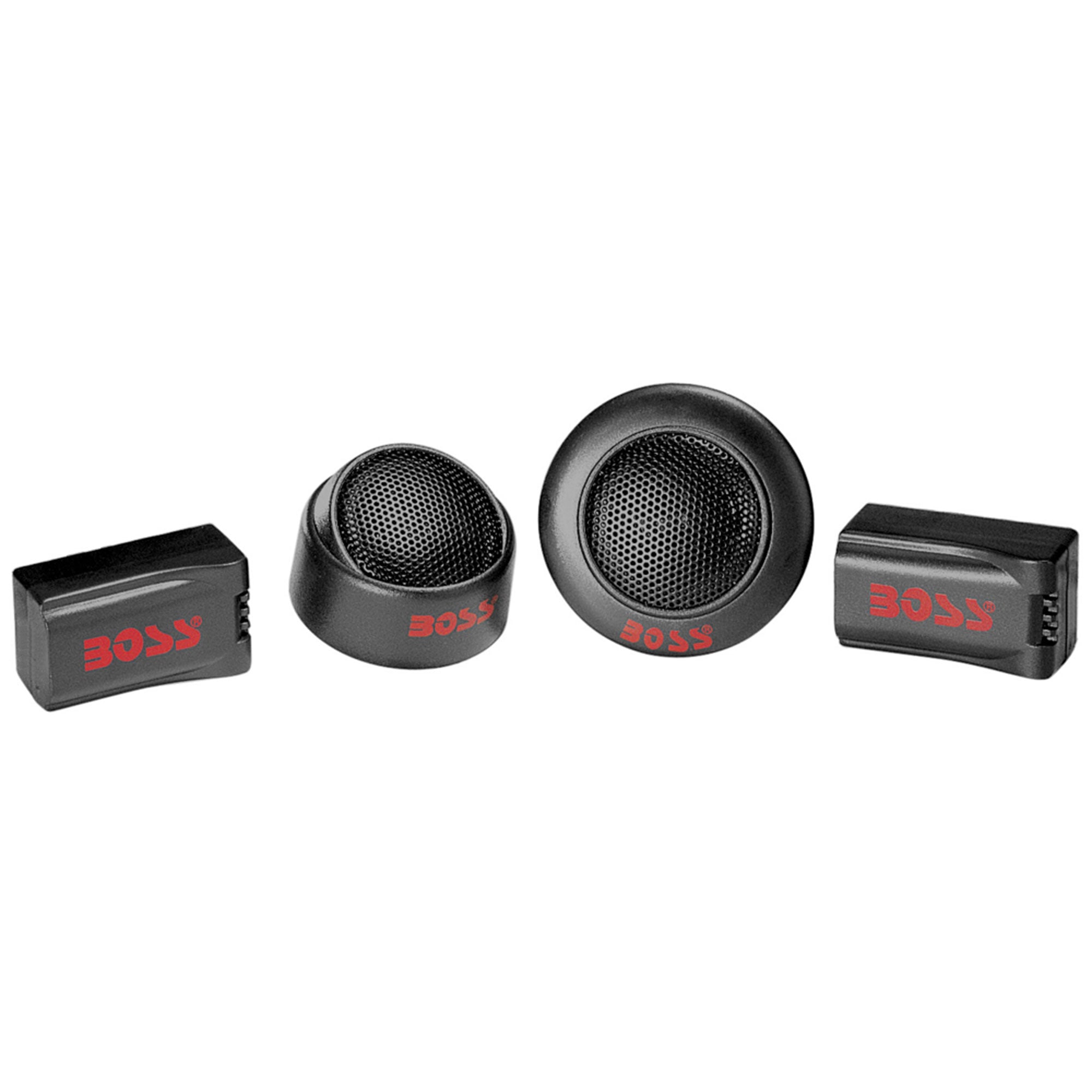 BOSS TW-15 500W 1" Micro Dome Car Audio Tweeters + External Crossovers, 2 Pack
