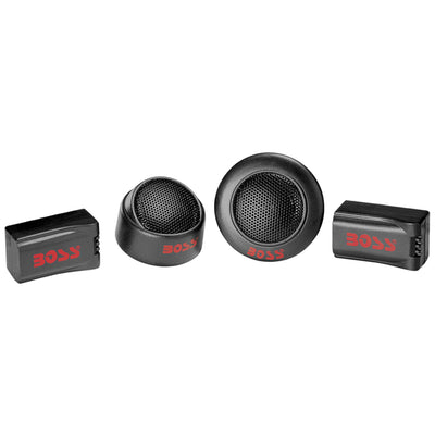 BOSS TW-15 500W 1" Micro Dome Car Audio Tweeters + External Crossovers, 2 Pack