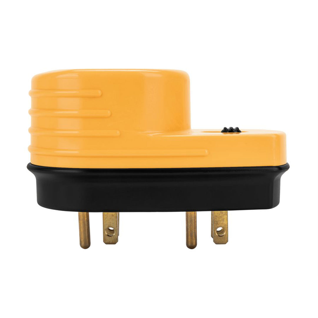 Camco 55225 Power Grip RV 125 Volt Two Plug 15 Amp to Single 30 Amp Adapter