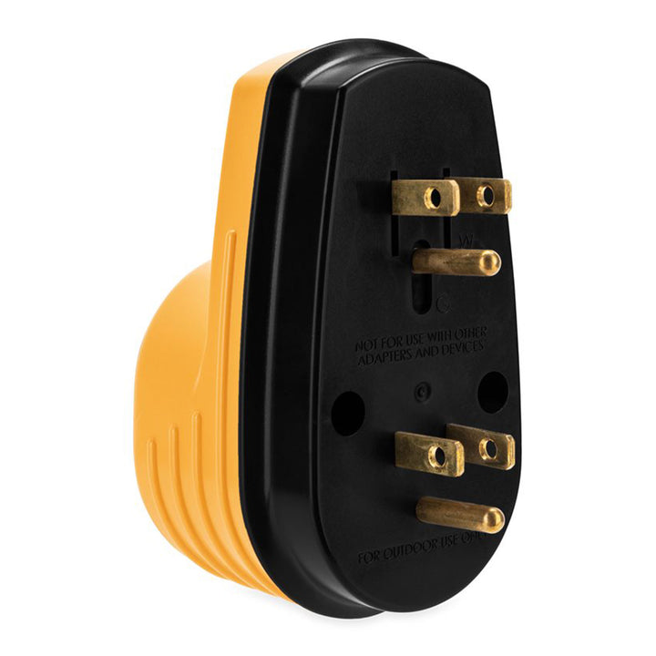 Camco 55225 Power Grip RV 125 Volt Two Plug 15 Amp to Single 30 Amp Adapter
