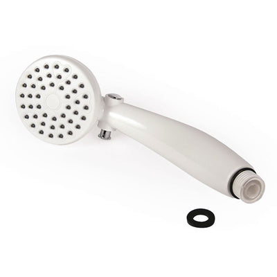 Camco 44023 Round Shower Head with On and Off Switch for RVs and Boats, White