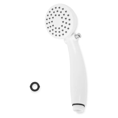 Camco 44023 Round Shower Head with On and Off Switch for RVs and Boats, White