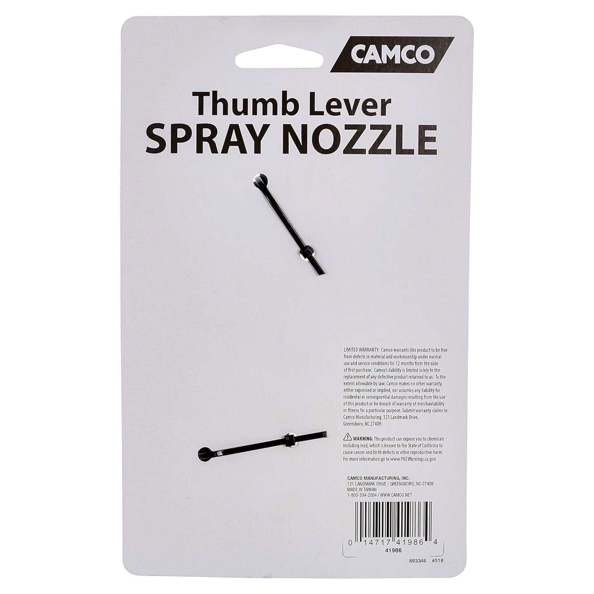 Camco Thumb Lever Flow Control Spray Nozzle w/Adjustable Patterns,Blue(Open Box) - VMInnovations