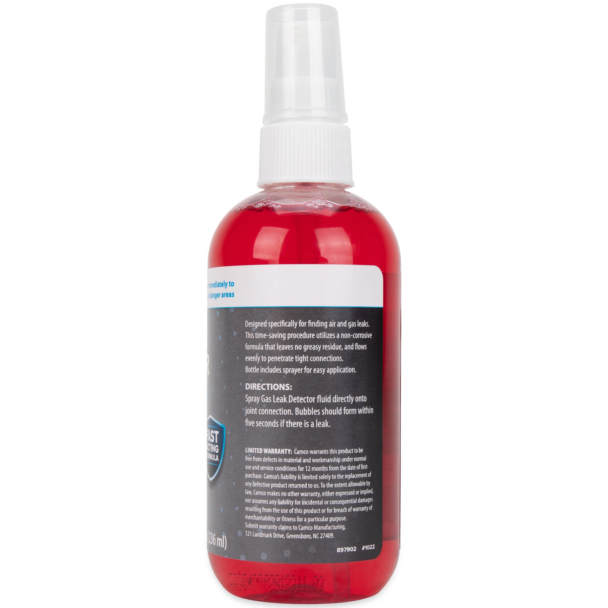 Camco RV Gas Leak Detector with Sprayer for Propane Gas Lines, 8 Ounce Bottle - VMInnovations