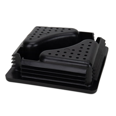Camco 40310 Plastic Magnetic Vented RV Bumper Cap Set with Insect Screen, Black - VMInnovations
