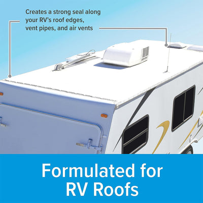 Camco Pro Tec RV Roof 10.1 Fluid Ounce Self Leveling Roof Edge and Vent Sealant - VMInnovations
