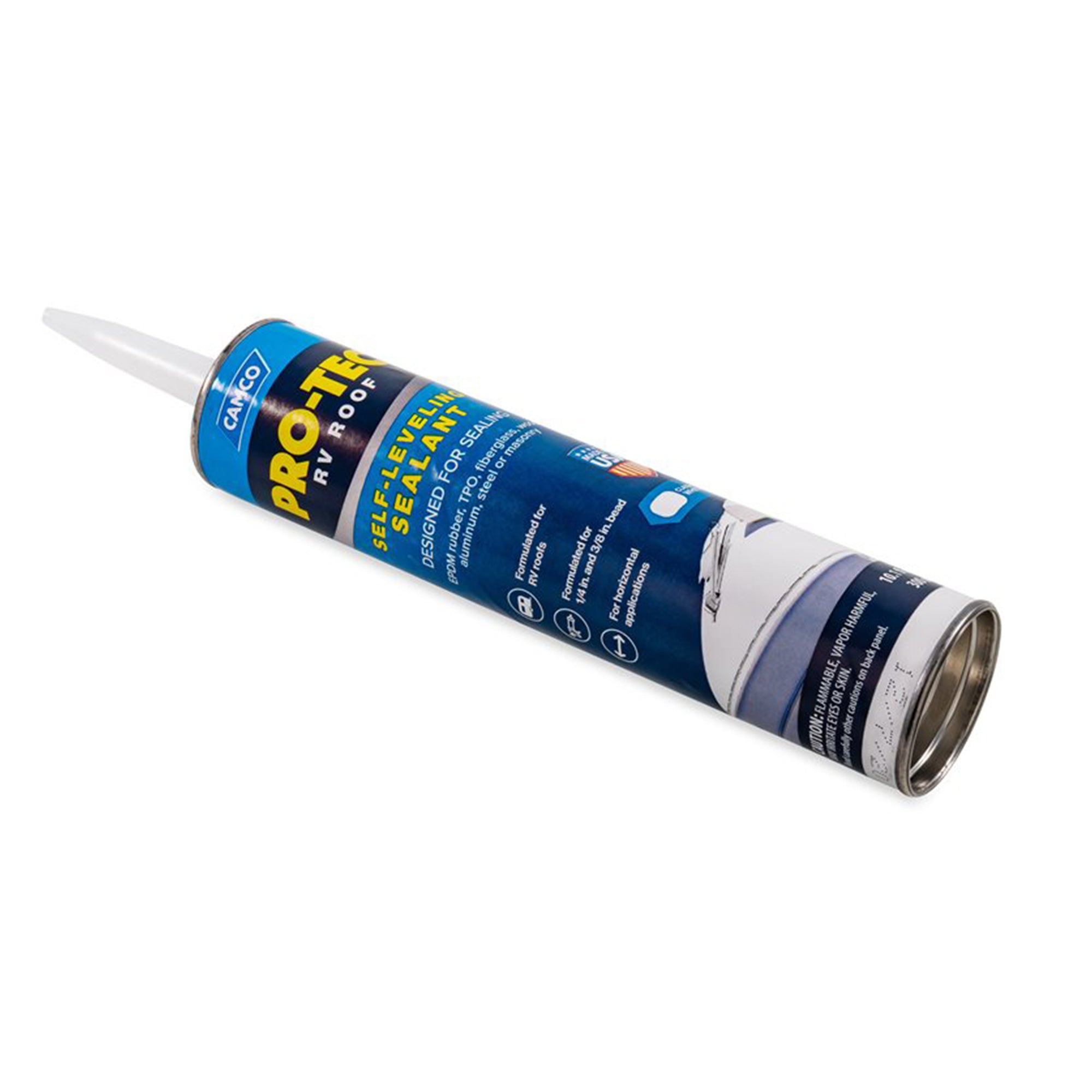 Camco Pro Tec RV Roof 10.1 Fluid Ounce Self Leveling Roof Edge and Vent Sealant - VMInnovations