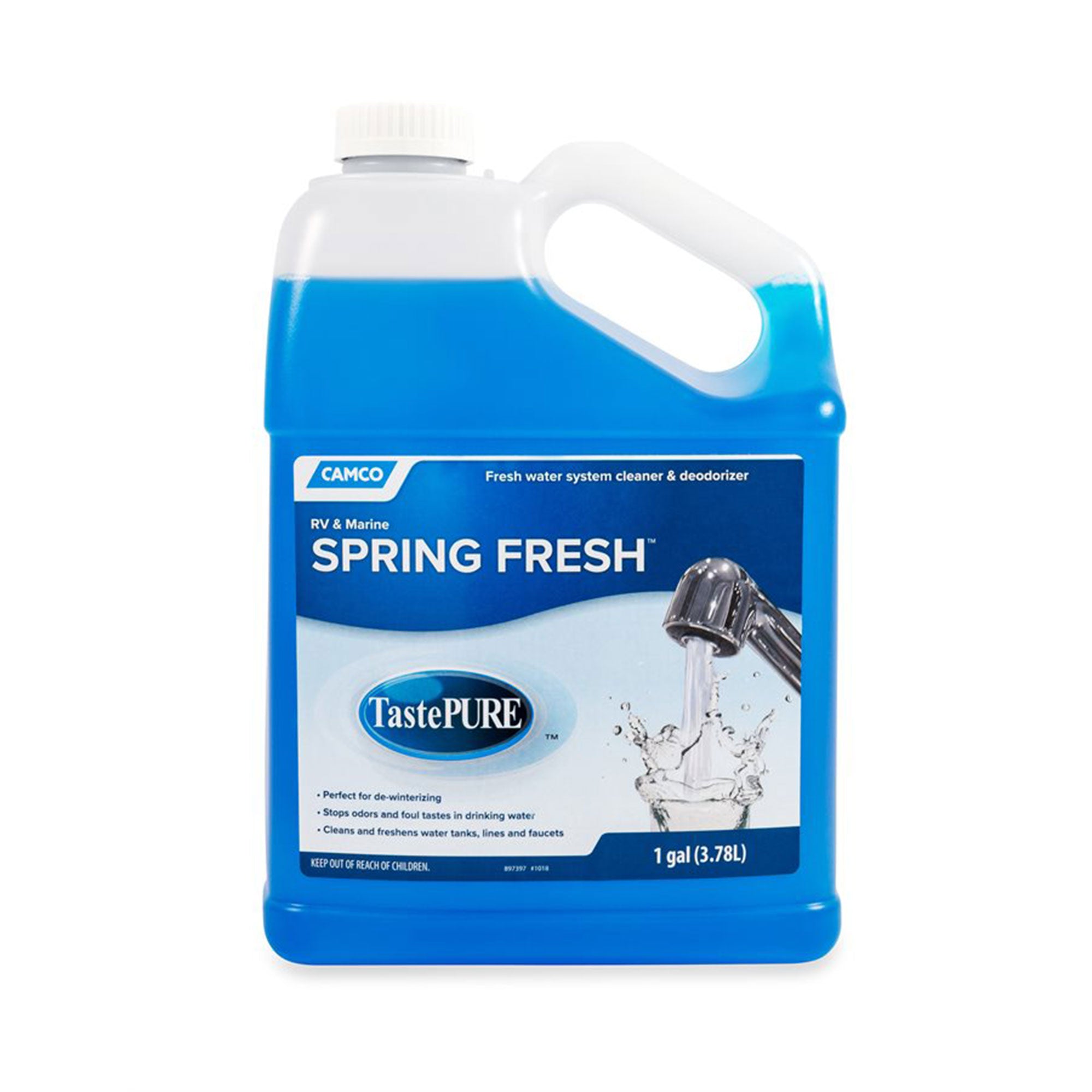 Camco TastePURE Spring Fresh 128 oz RV Water System Cleaner & Deodorizer, 4 Pack