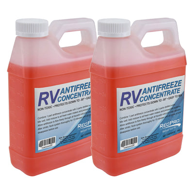 RecPro 32 Oz RV Antifreeze Concentrate Fluid for Winterizing Vehicles (2 Pack) - VMInnovations