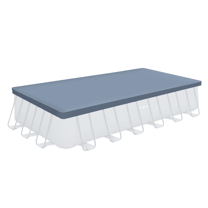 Funsicle 24’ Rectangular Pool Cover for Oasis and Activity Pools, Gray(Open Box)
