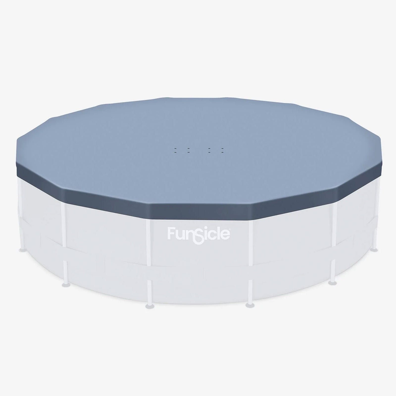 Funsicle 14 Foot Durable Round Pool Cover for Oasis and Activity Pools, Gray - VMInnovations