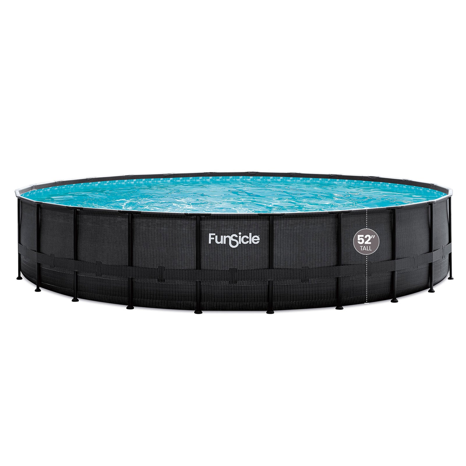 Funsicle 22' x 52" Oasis Designer Outdoor Above Ground Pool, Dark Chevron(Used) - VMInnovations