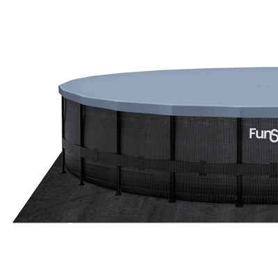 Funsicle 24' x 52" Designer Above Ground Pool, Dark Chevron Rattan (Open Box)