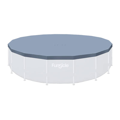 Funsicle 18 Foot Durable Round Pool Cover for Oasis and Activity Pools, Gray