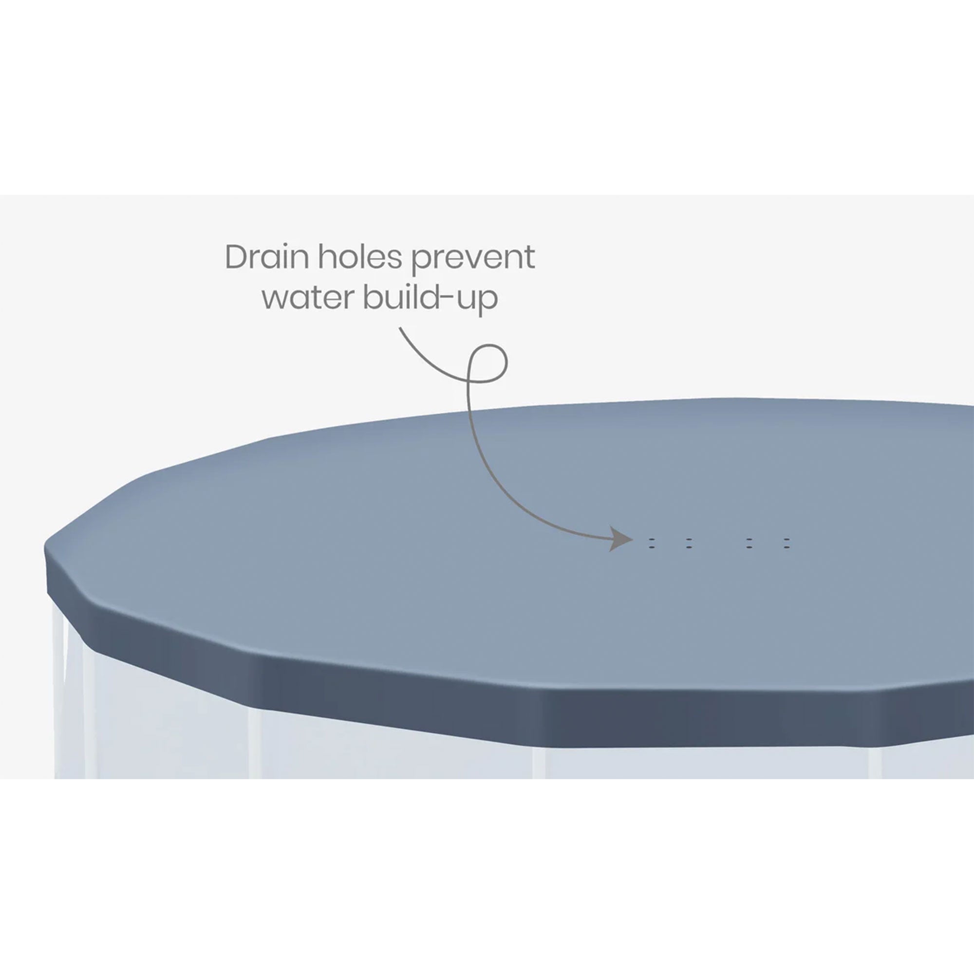 Funsicle 18 Foot Durable Round Pool Cover for Oasis and Activity Pools, Gray - VMInnovations