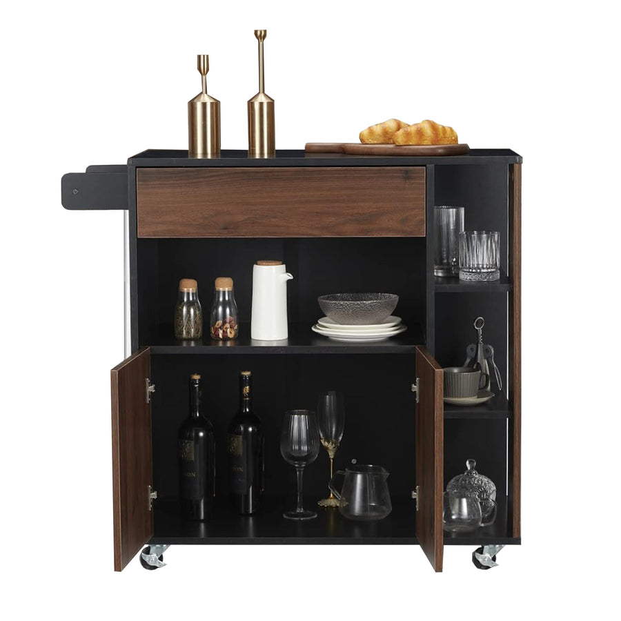 JOMEED Home Kitchen Island Rolling Cart with Storage Drawers (Used) - VMInnovations