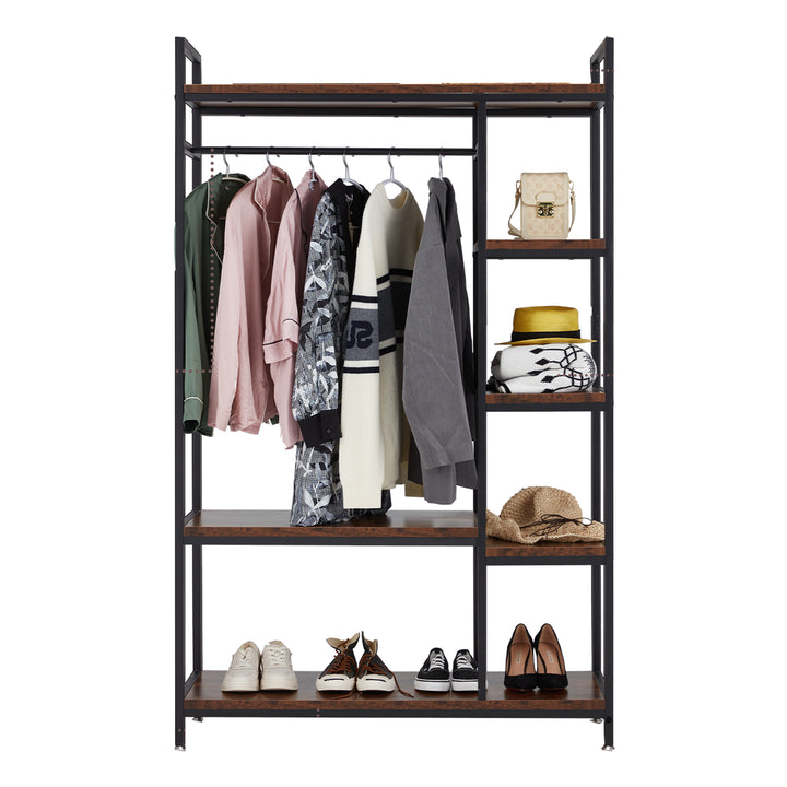 JOMEED Freestanding Closet Clothing Rack Organizer with Shelves (Used) - VMInnovations
