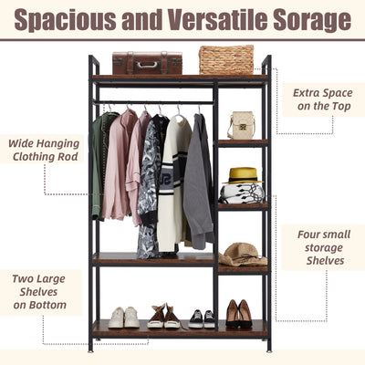 JOMEED Freestanding Closet Clothing Rack Organizer with Shelves (Used) - VMInnovations