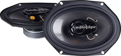 2) AUDIOPIPE APQ-6803 6x8" 100W 3 Way Car Speakers Coaxial APQ6803 - Open Box