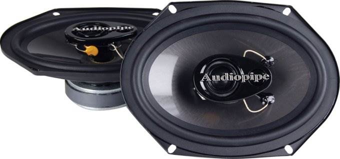2) AUDIOPIPE APQ-6803 6x8" 100W 3 Way Car Speakers Coaxial APQ6803 - Open Box