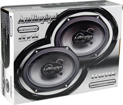 2) AUDIOPIPE APQ-6803 6x8" 100W 3 Way Car Speakers Coaxial APQ6803 - Open Box