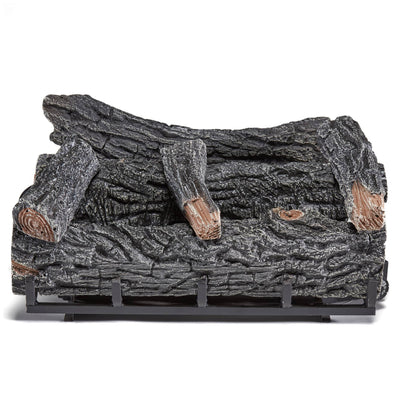 Duluth Forge 22" Ventless 32,000 BTU Natural Gas Fireplace Log Set, Winter Oak