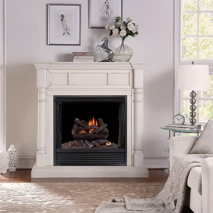 Duluth Forge 18 Inch Dual Fuel Gas Log Set with Remote, Stacked Red Oak (Used) - VMInnovations