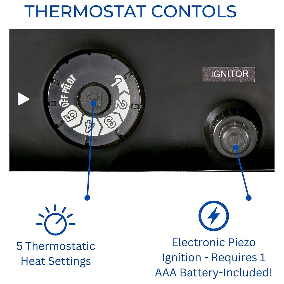 Duluth Forge 18 Inch Dual Gas Log Set w/ Thermostat, Stacked Red Oak (Open Box) - VMInnovations