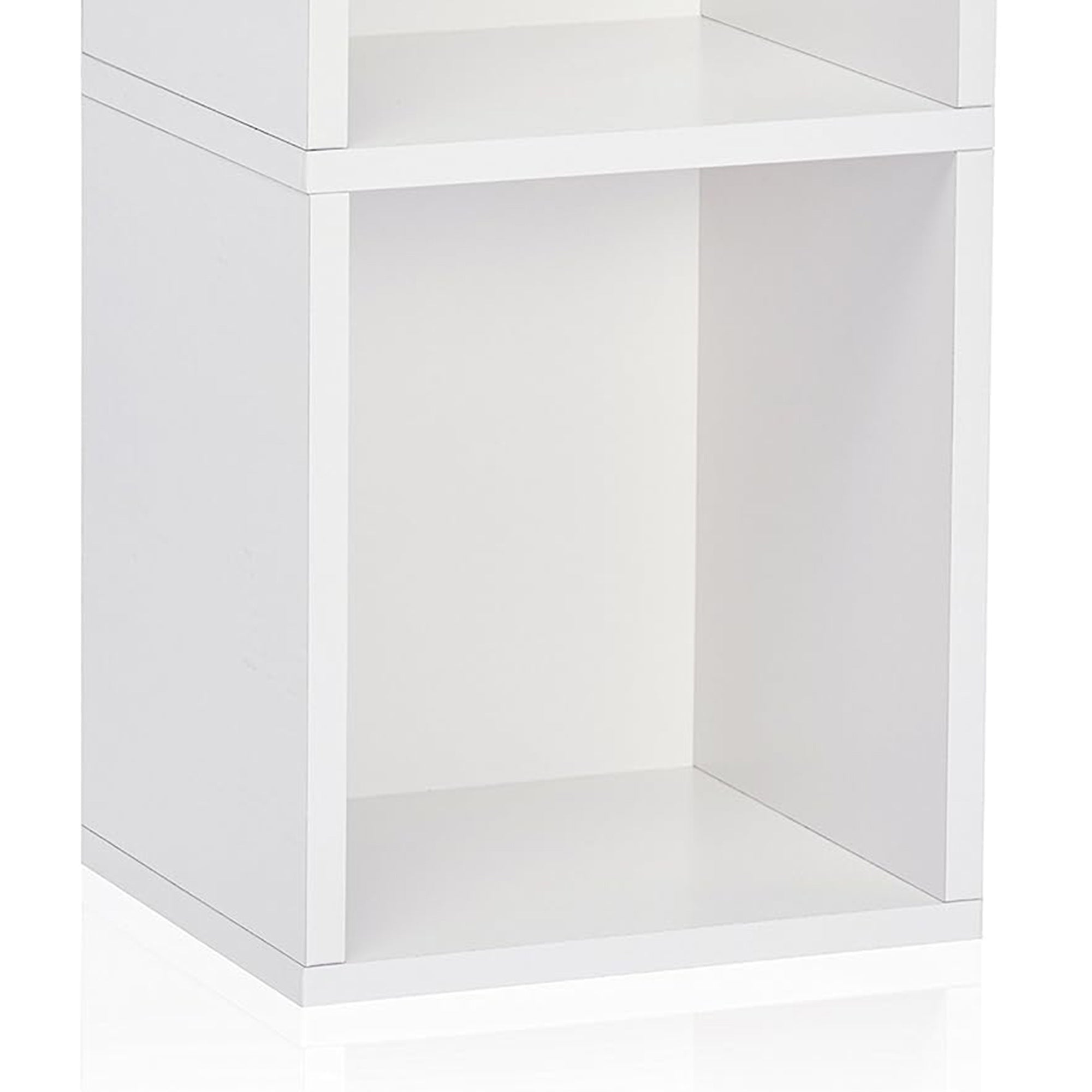Juggernaut Storage 2 Wooden Storage Shelf Bookshelf Home Organizer, White (Used) - VMInnovations