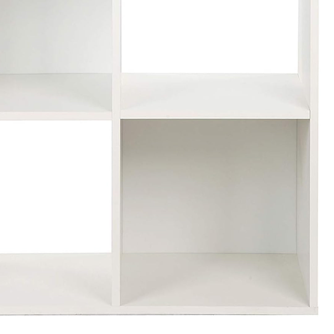 Juggernaut Storage 4 Cube Wooden Storage Shelf Bookshelf Home Organizer, White