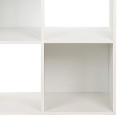 Juggernaut Storage 4 Cube Wooden Storage Shelf Bookshelf Home Organizer, White - VMInnovations