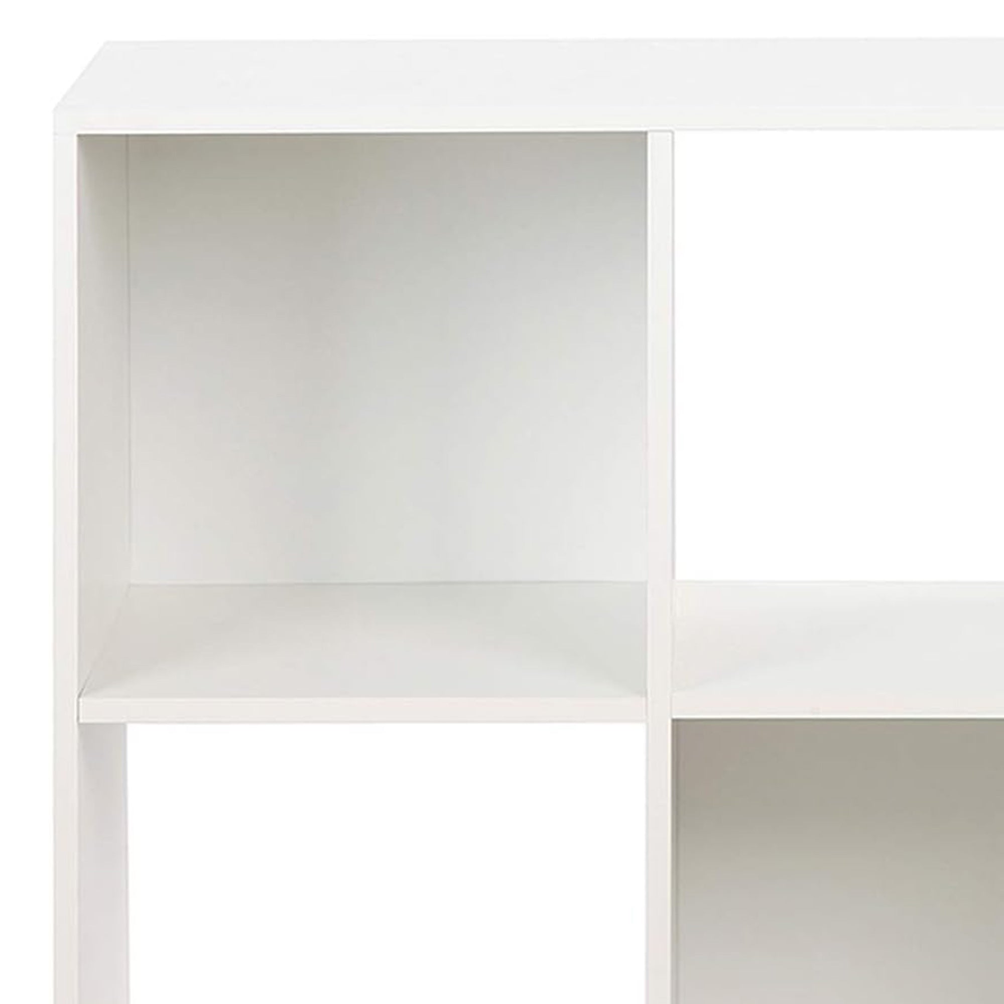 Juggernaut Storage 4 Cube Wooden Storage Shelf Bookshelf Home Organizer, White - VMInnovations