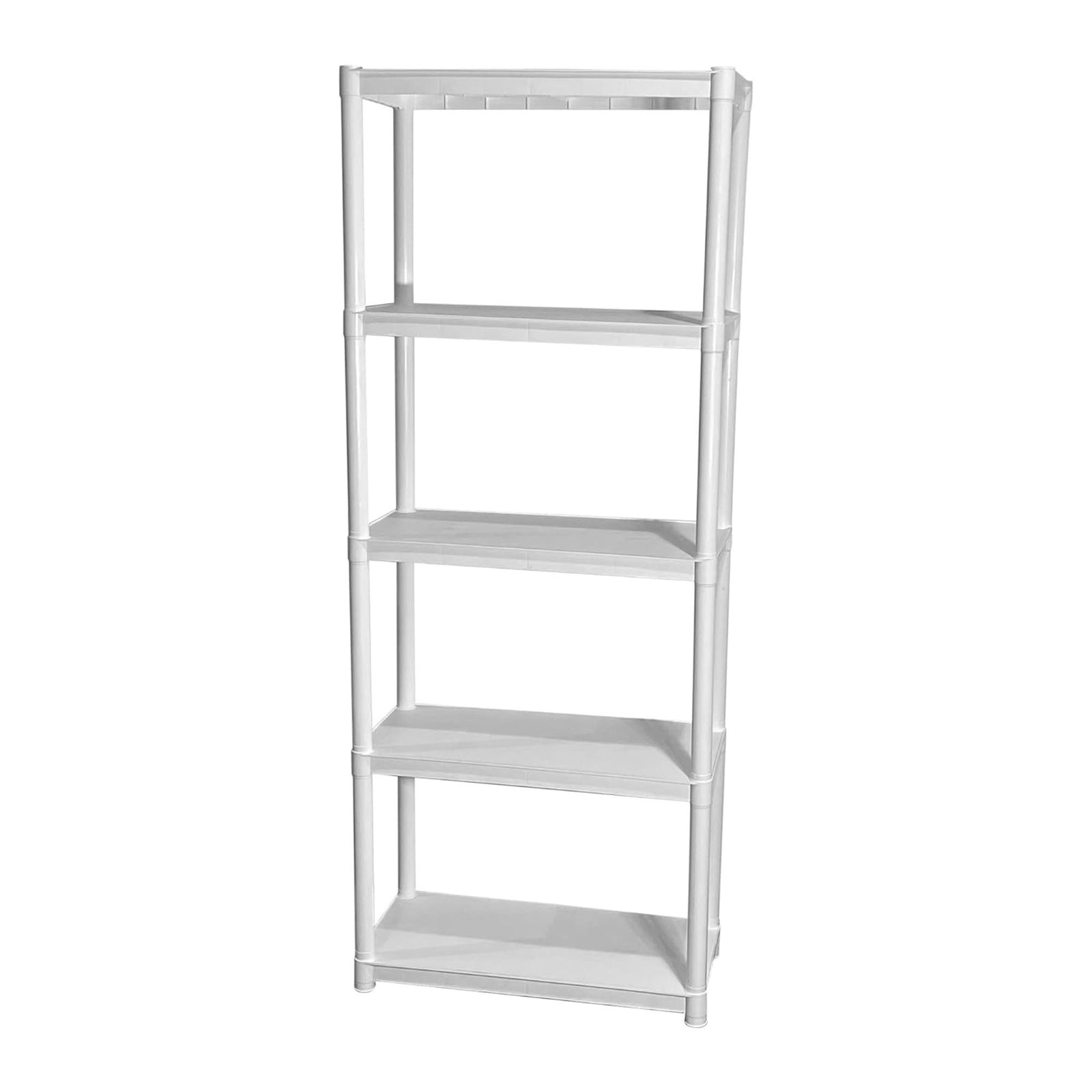 Juggernaut Storage 75.5" Plastic 5 Tier Garage/Shed Shelving Rack, White (Used) - VMInnovations