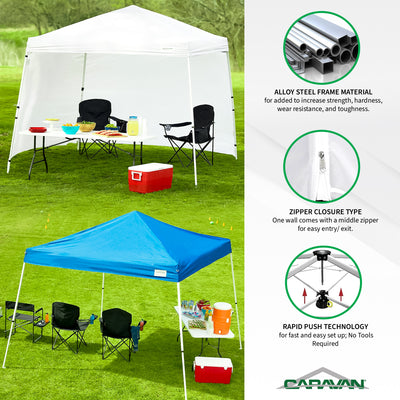 Caravan Canopy V Series 2 Slant Leg Sidewall Kit with 10x10 Instant Canopy Kit