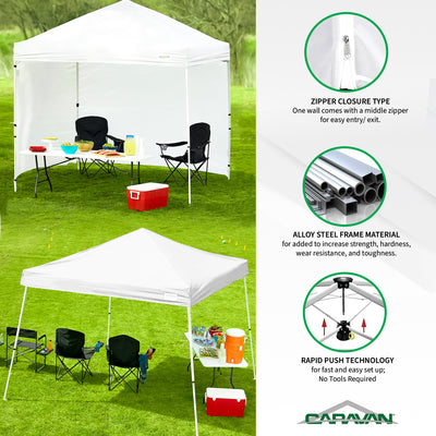Caravan Canopy V Series 2 Slant Leg Sidewall Kit with 10x10 Instant Canopy Kit