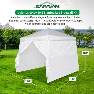 Caravan Canopy V Series 2 Slant Leg Sidewall Kit with 10x10 Instant Canopy Kit