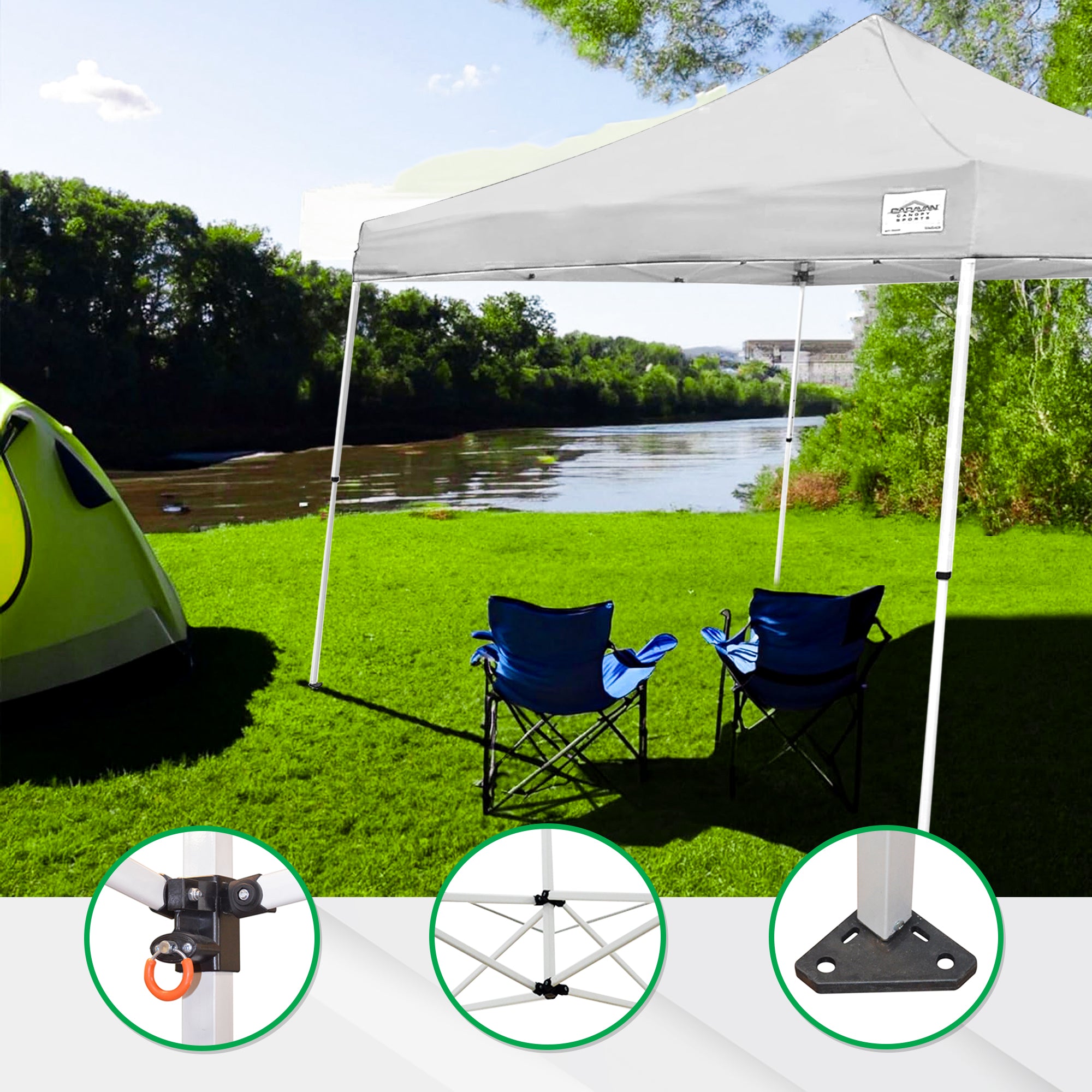Caravan Canopy V Series 2 Slant Leg Sidewall Kit with 10x10 Instant Canopy Kit