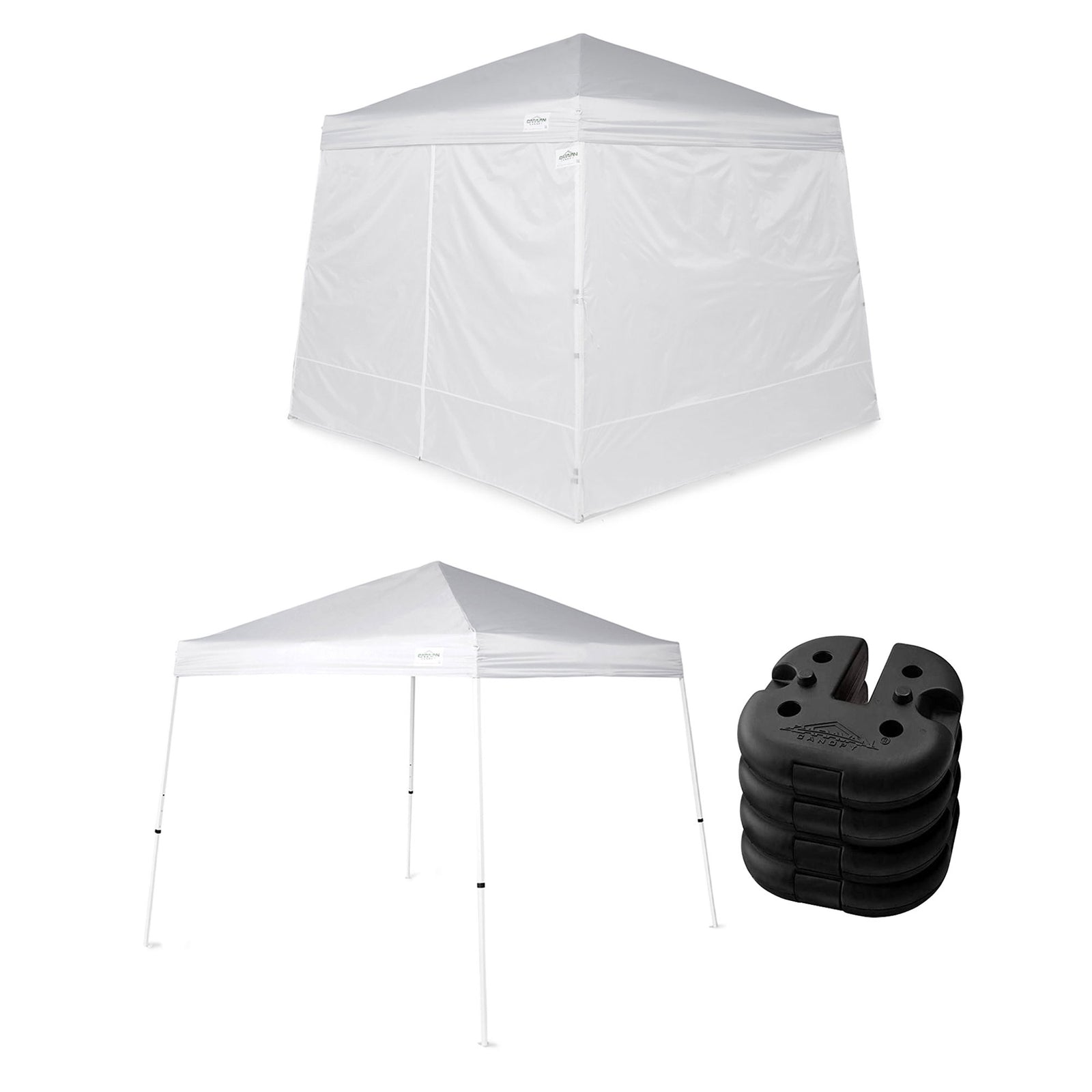 Caravan Canopy V Series Sidewalls w/V Series 2 Angled Leg Canopy & 4 6lb. Plates - VMInnovations